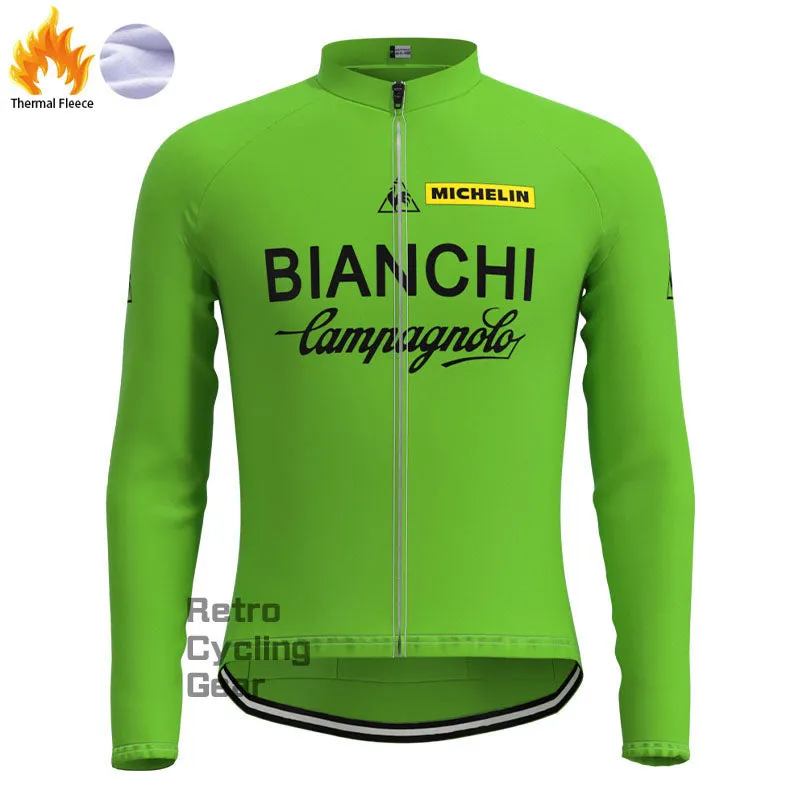 Bianchi Green Fleece Retro Cycling Kits
