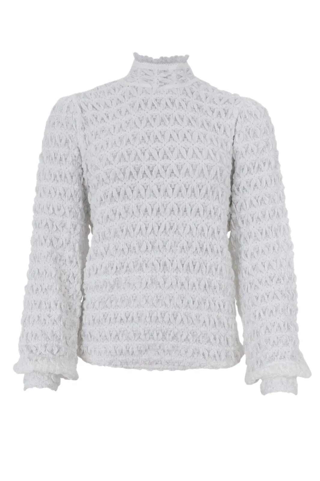 Black Colour - Bceleonora Lace Blouse W. Turtleneck - White