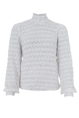 Black Colour - Bceleonora Lace Blouse W. Turtleneck - White