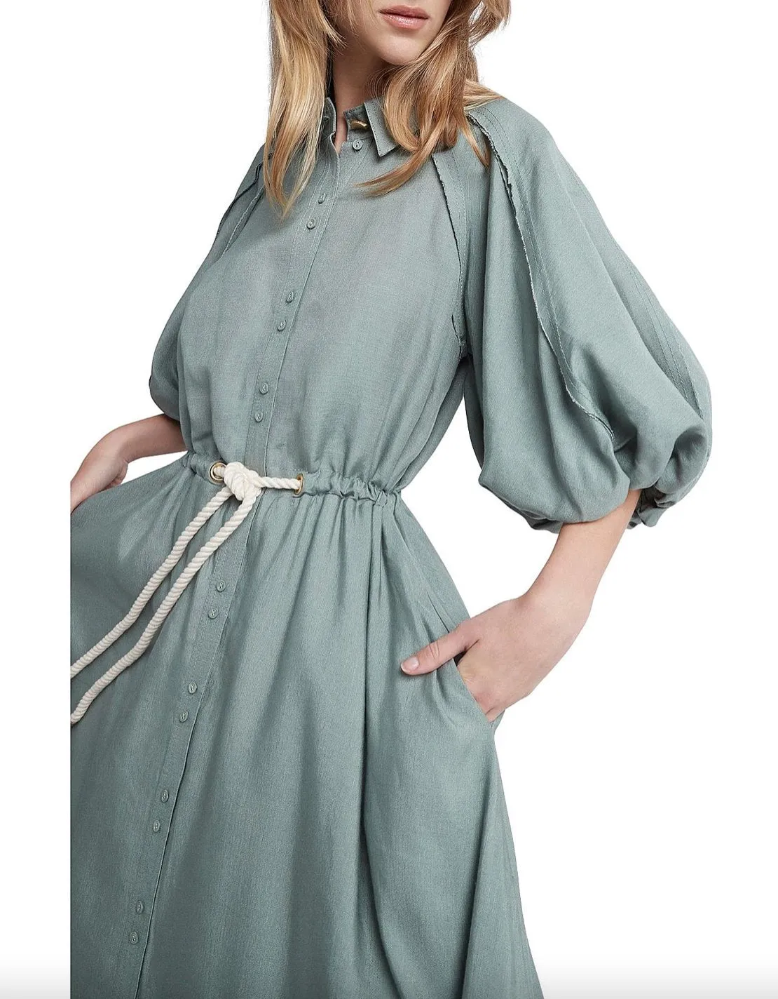Bonjour Belted Shirtdress