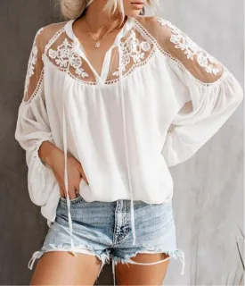 Carisolo Lace Blouse (White)