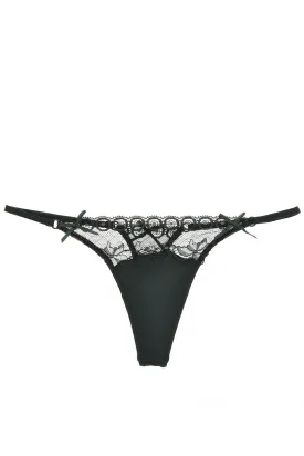 COTTON CLUB GREEN FLOWER Lace Sexy Thong