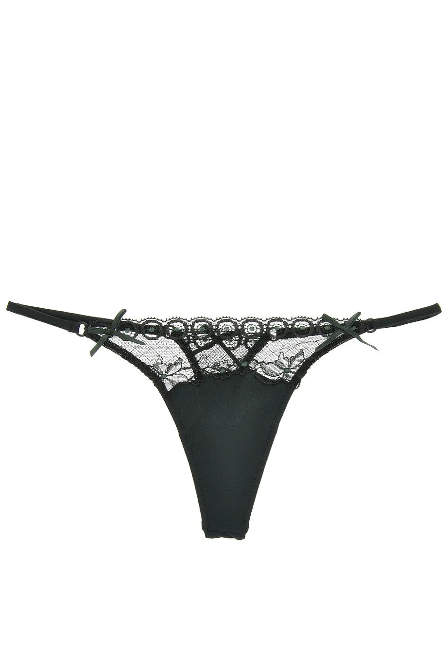 COTTON CLUB GREEN FLOWER Lace Sexy Thong