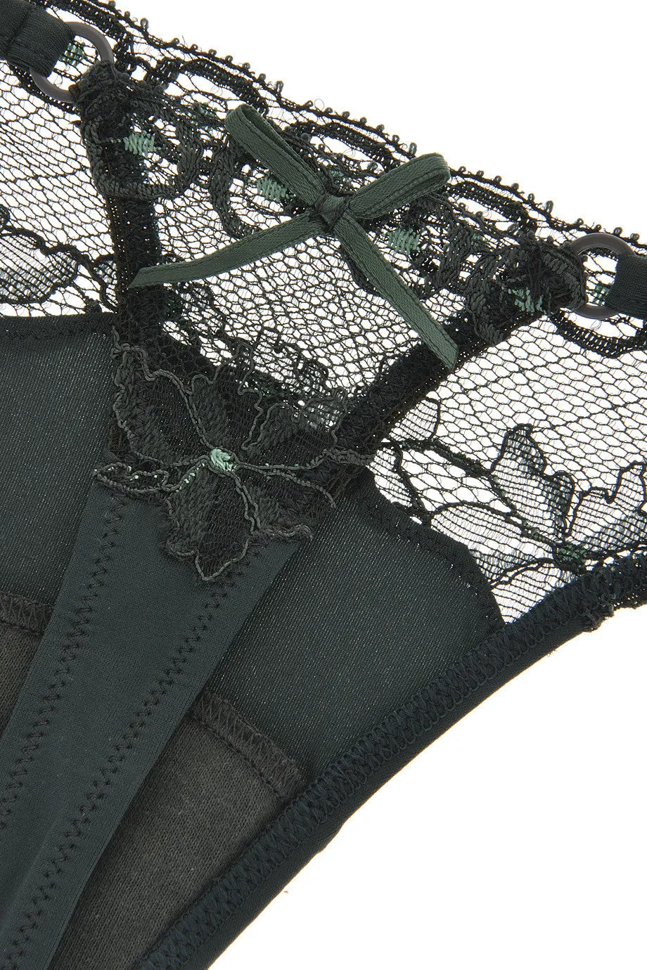 COTTON CLUB GREEN FLOWER Lace Sexy Thong