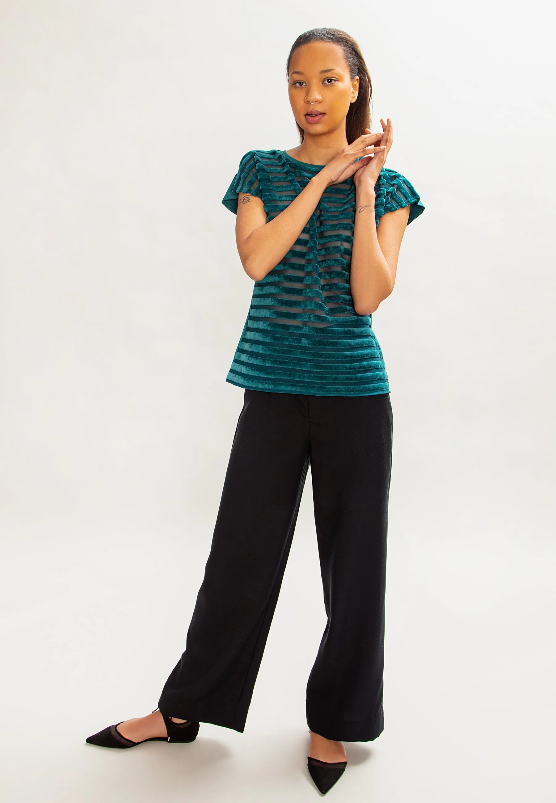 Dusk Blouse Emerald Green