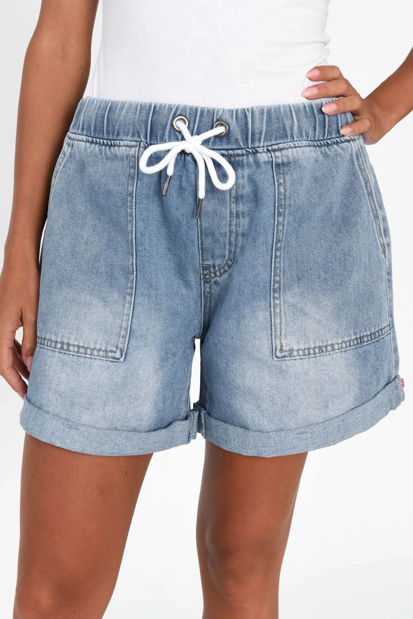 Emma Blue Denim Relaxed Shorts