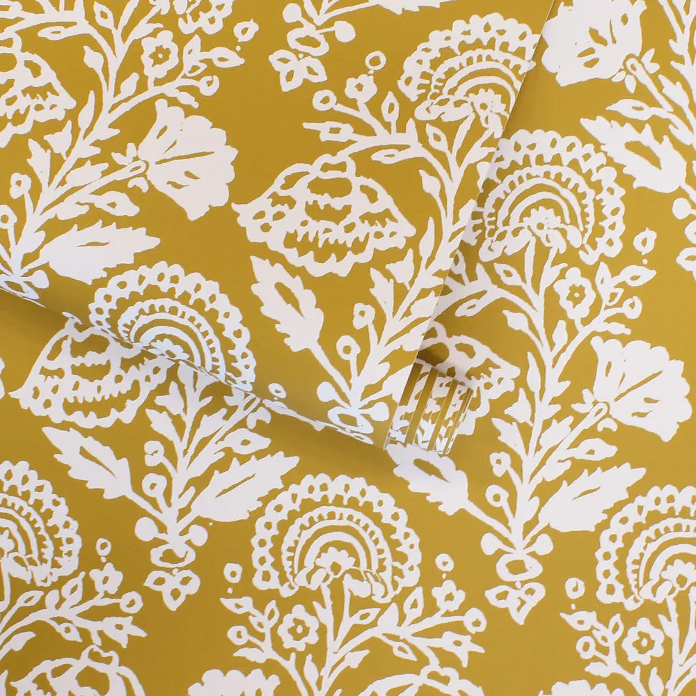 Floral Damask Peel and Stick Wallpaper