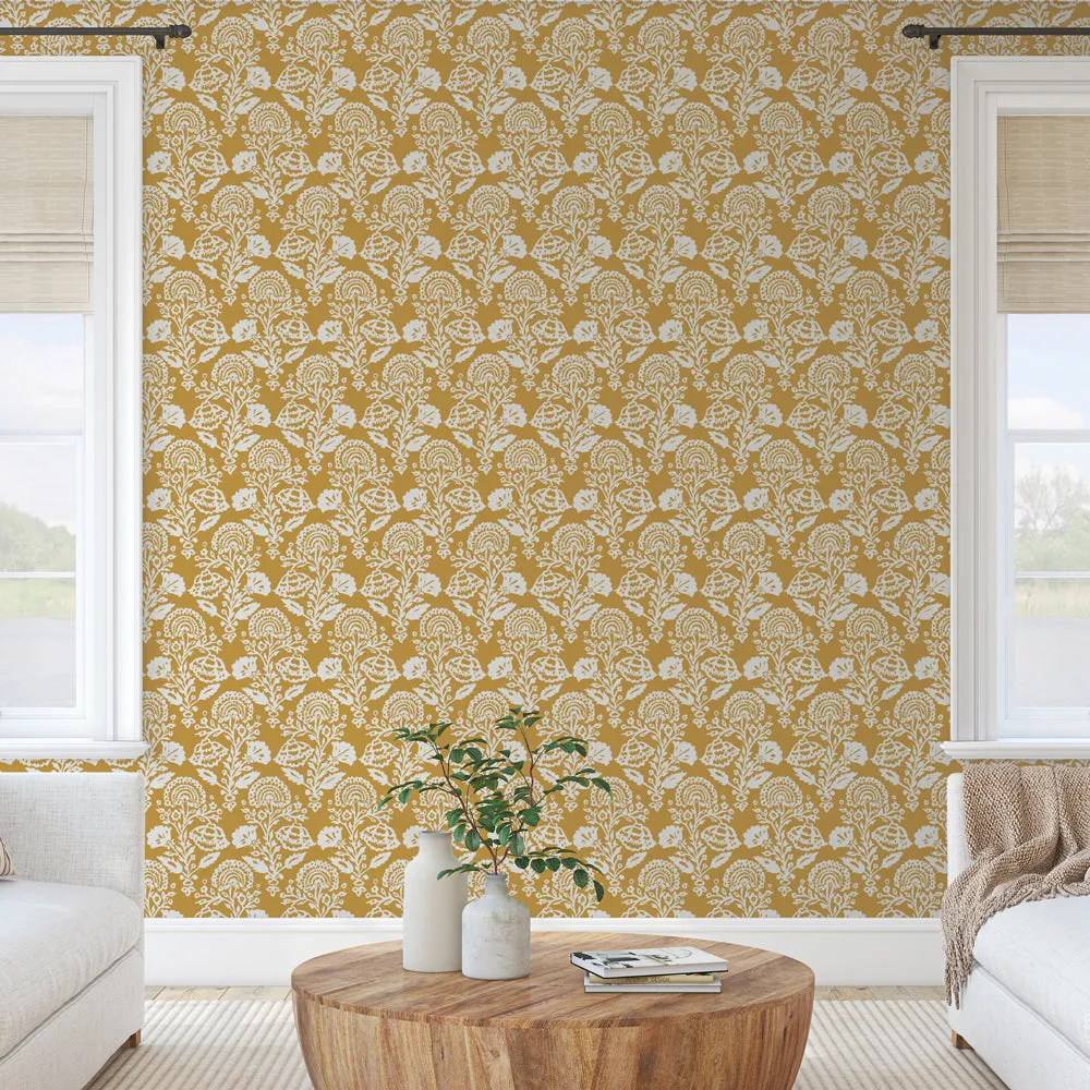 Floral Damask Peel and Stick Wallpaper