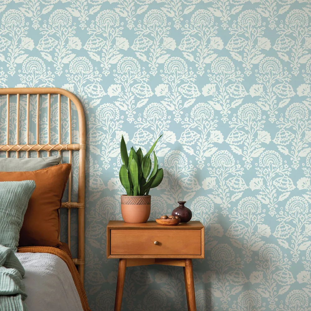 Floral Damask Peel and Stick Wallpaper