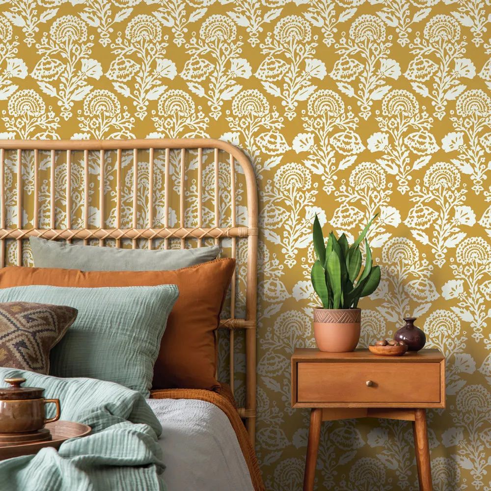 Floral Damask Peel and Stick Wallpaper