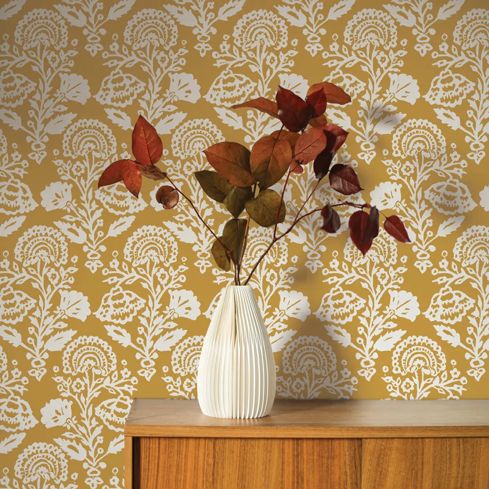 Floral Damask Peel and Stick Wallpaper