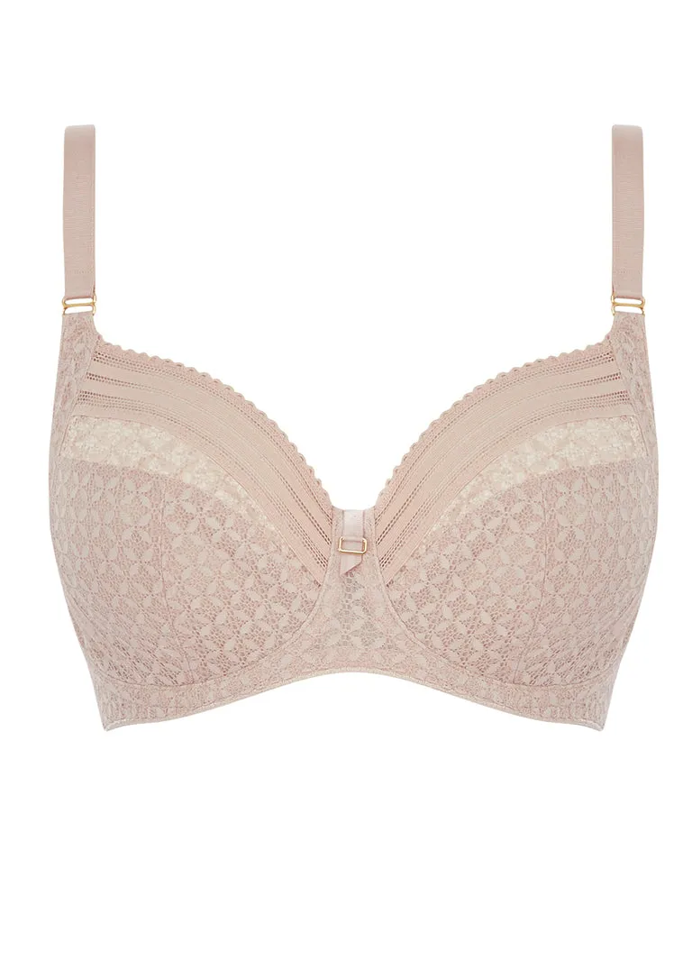 Freya Viva Underwire Side Support Bra, Lace Natural Beige