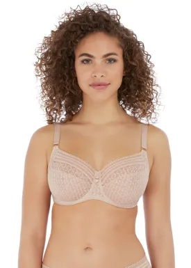 Freya Viva Underwire Side Support Bra, Lace Natural Beige