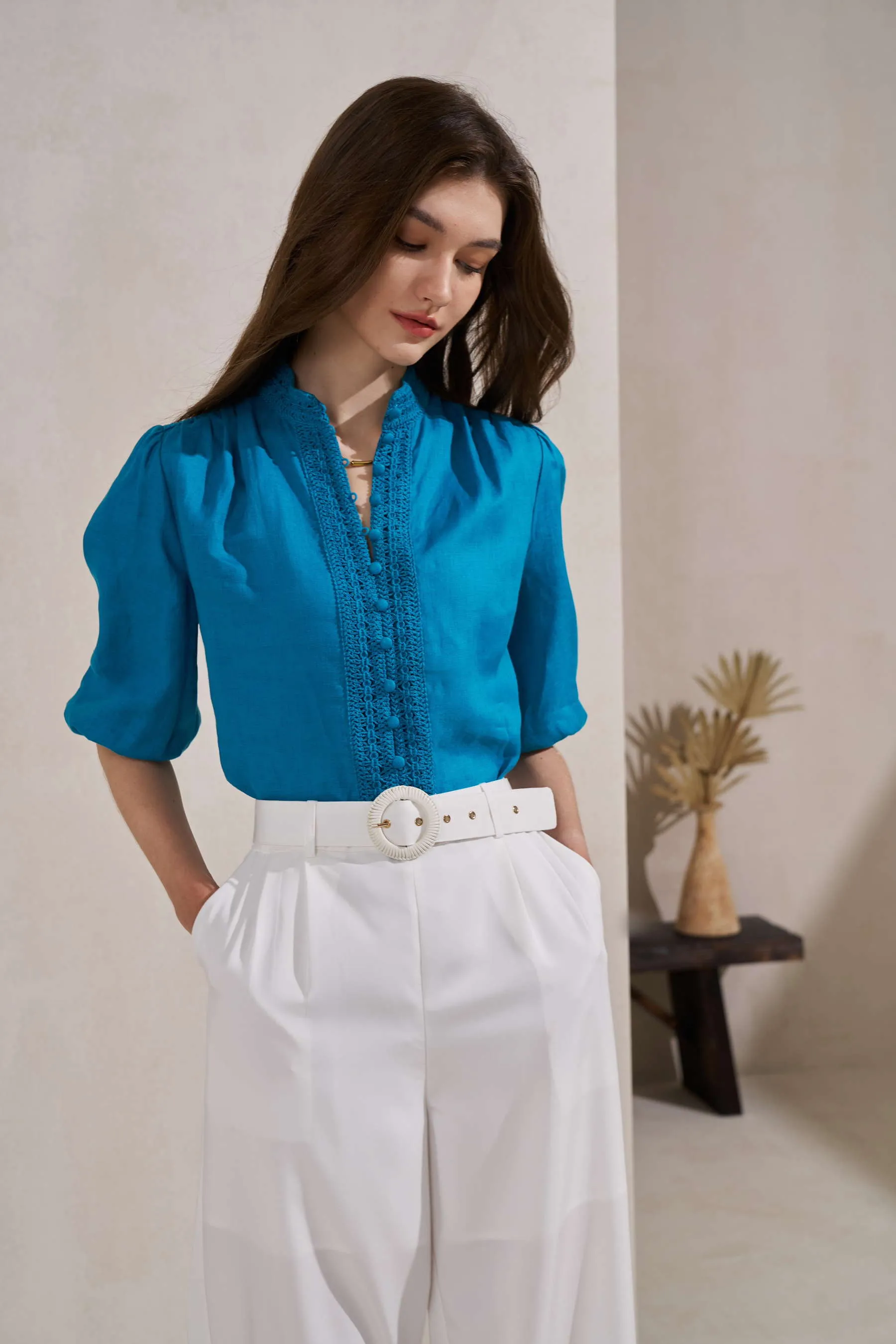 GDS Kaia Blouse | Blue Moon