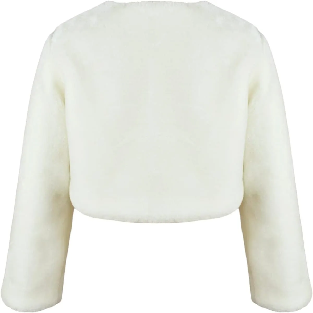Girls Long Sleeve Cardigan Cotton Bolero Shrug Long Sleeve Top Cute Jacket Outwear White for Girls Size 2-8