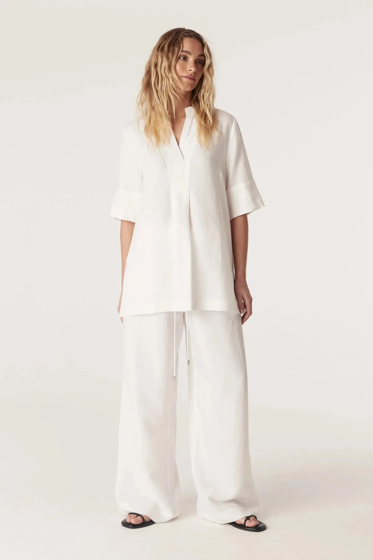 HAYWARD LINEN BLOUSE | White