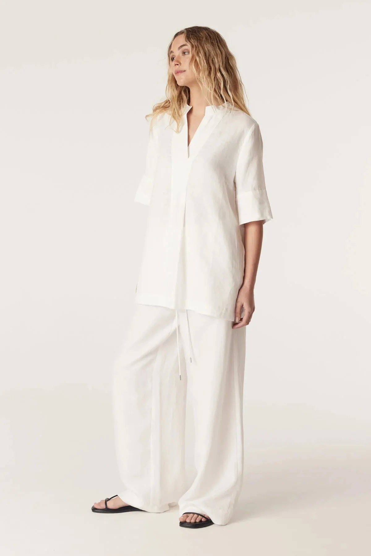 HAYWARD LINEN BLOUSE | White