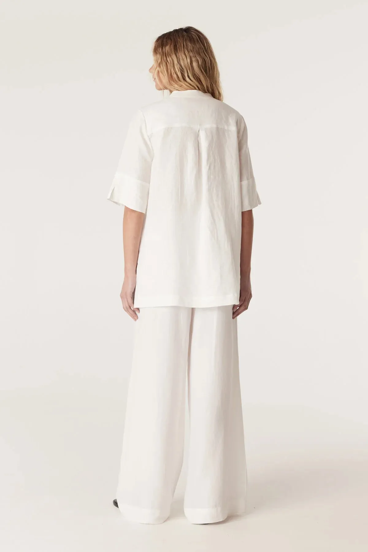HAYWARD LINEN BLOUSE | White