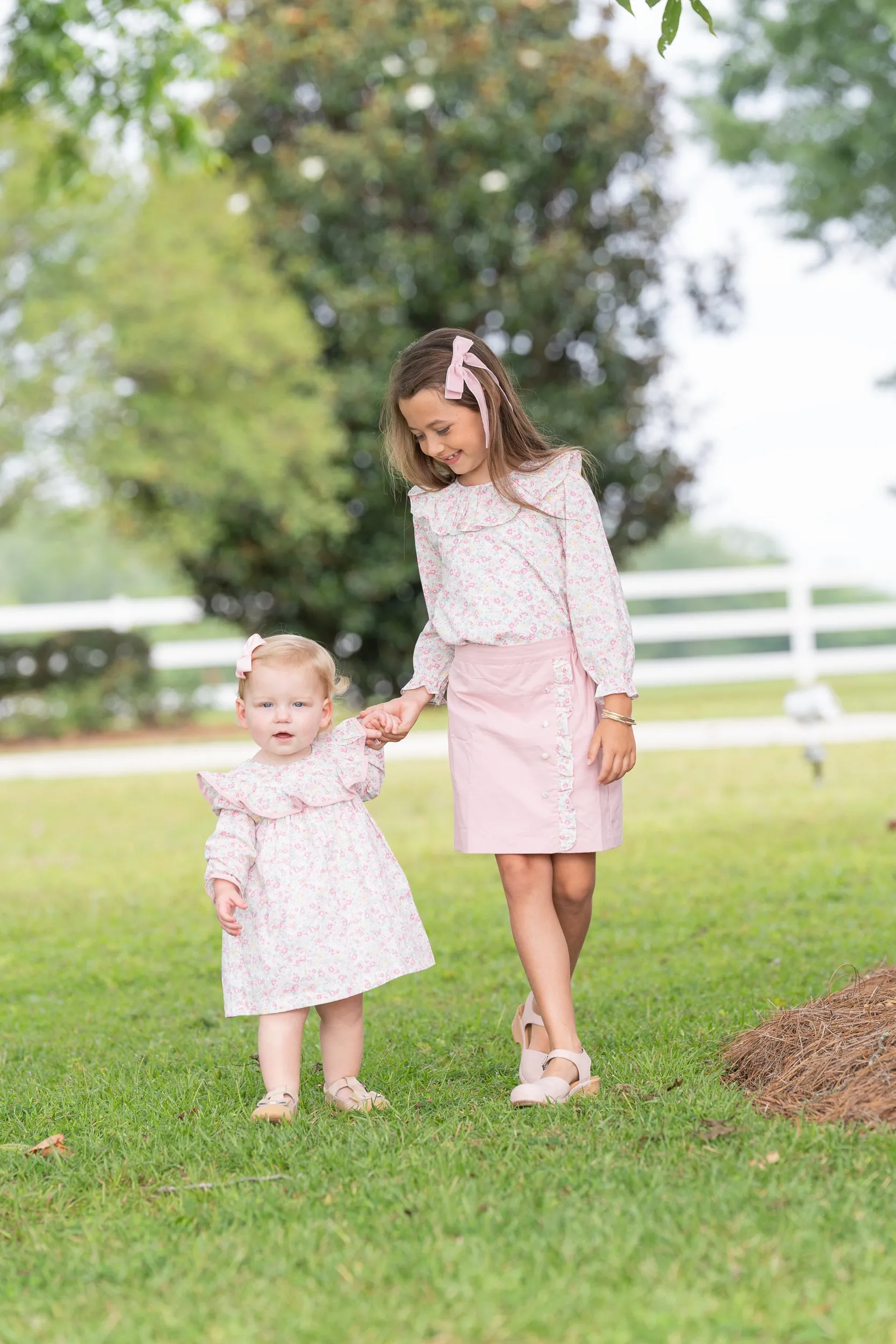 Kelsey Light Pink Floral Skirt Set