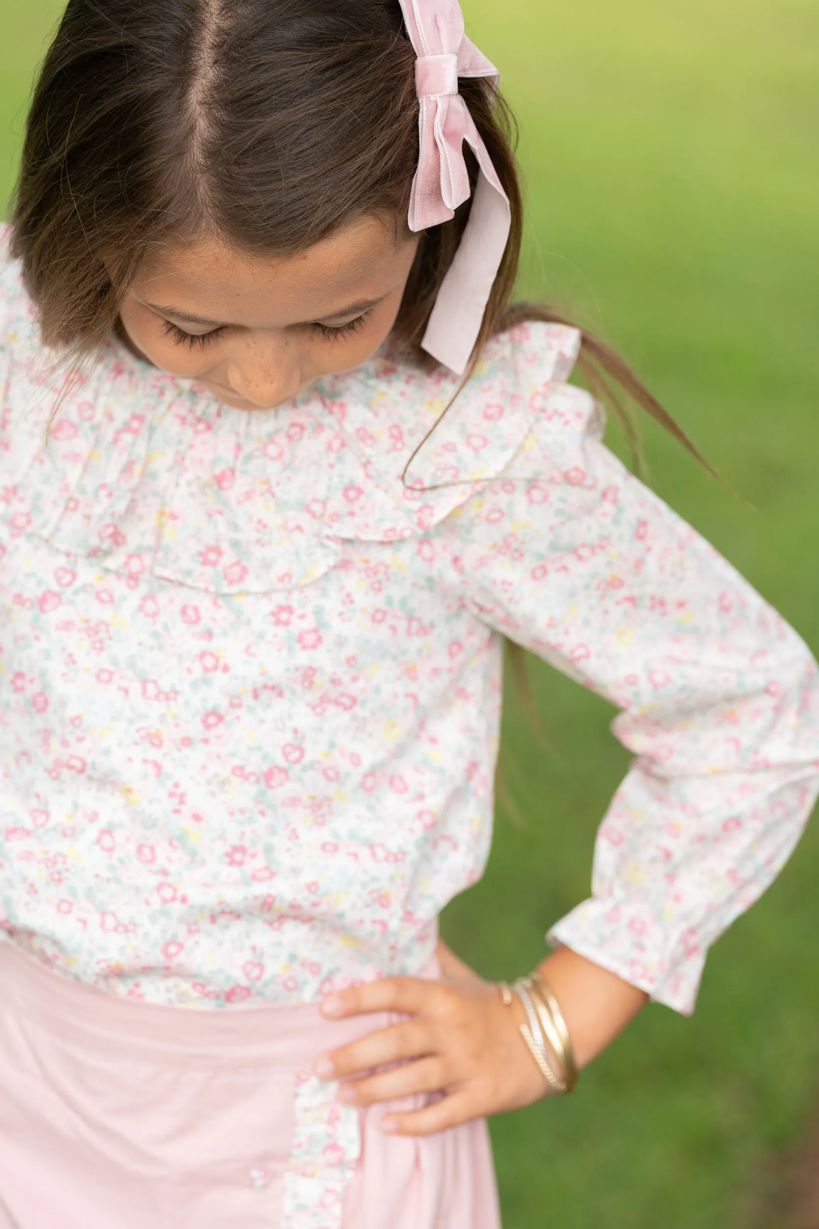 Kelsey Light Pink Floral Skirt Set
