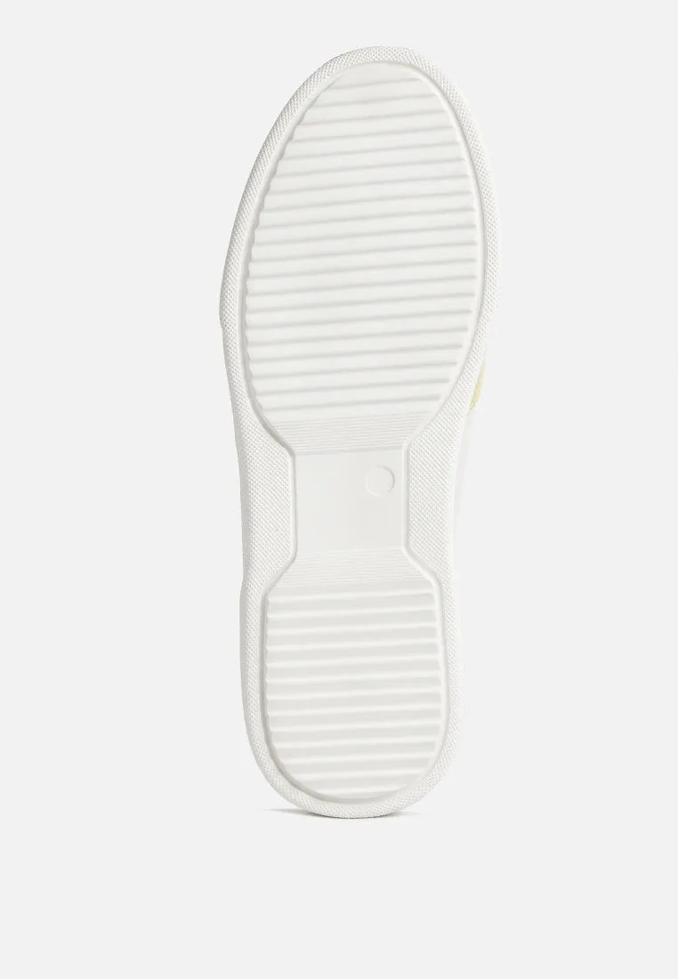 KJAER Dual Tone Leather Sneakers in Green