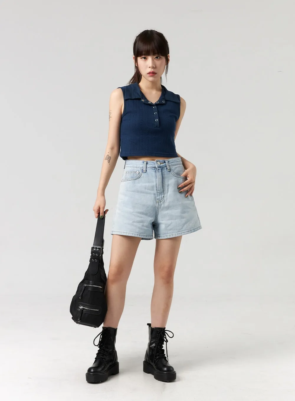 Light Wash Denim Shorts CL328