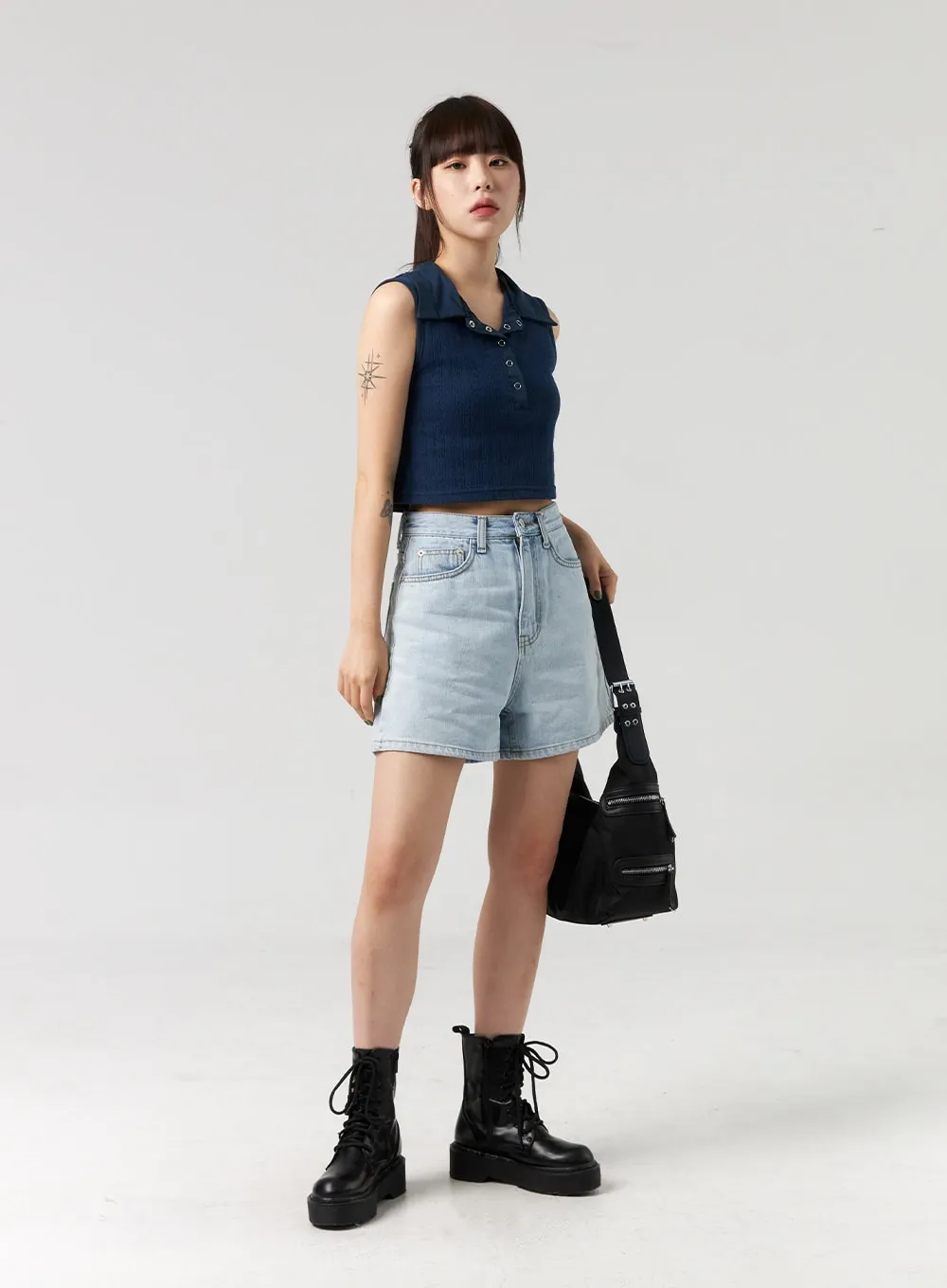 Light Wash Denim Shorts CL328