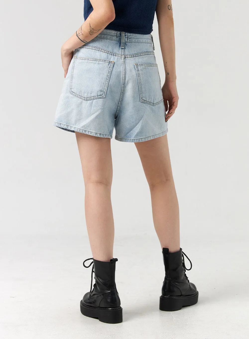 Light Wash Denim Shorts CL328