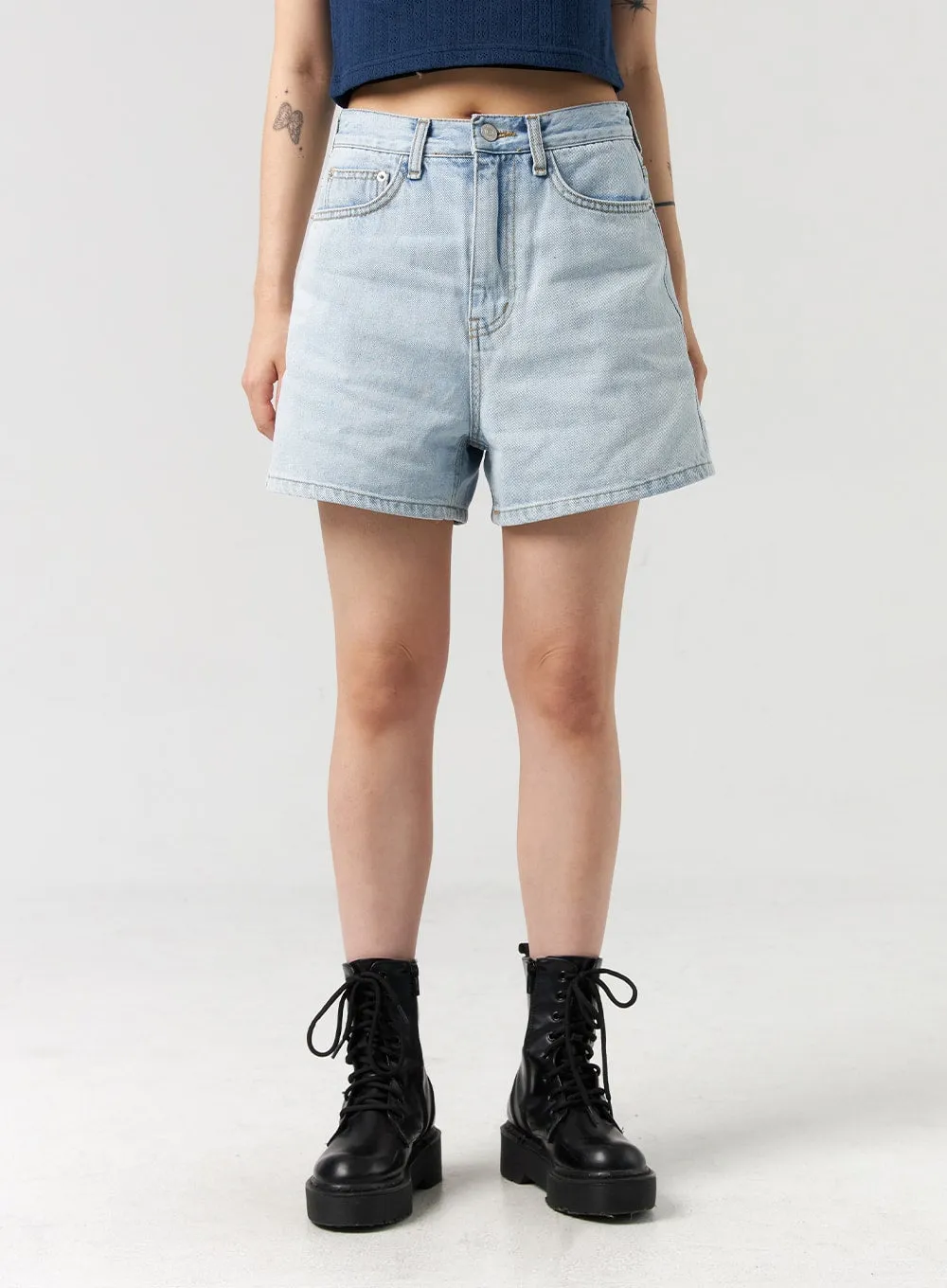 Light Wash Denim Shorts CL328