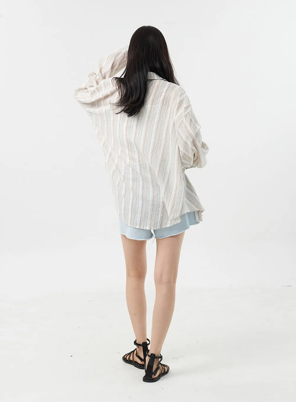 Light Wash Denim Shorts OU307