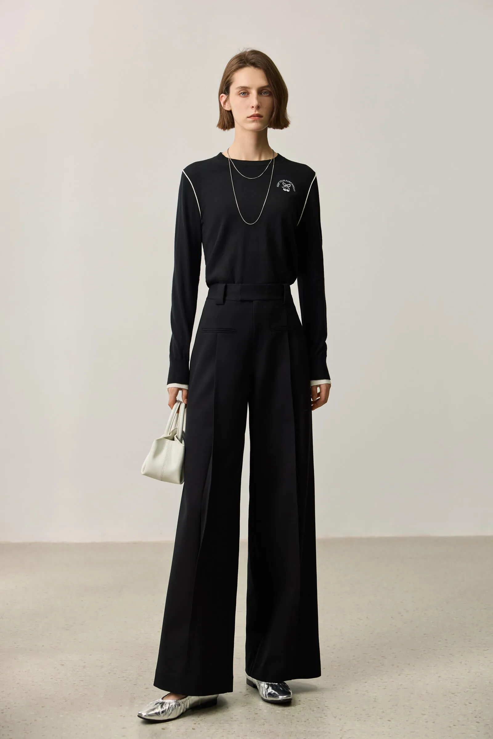 LILY Statement High-Waisted Wide-Leg Pants