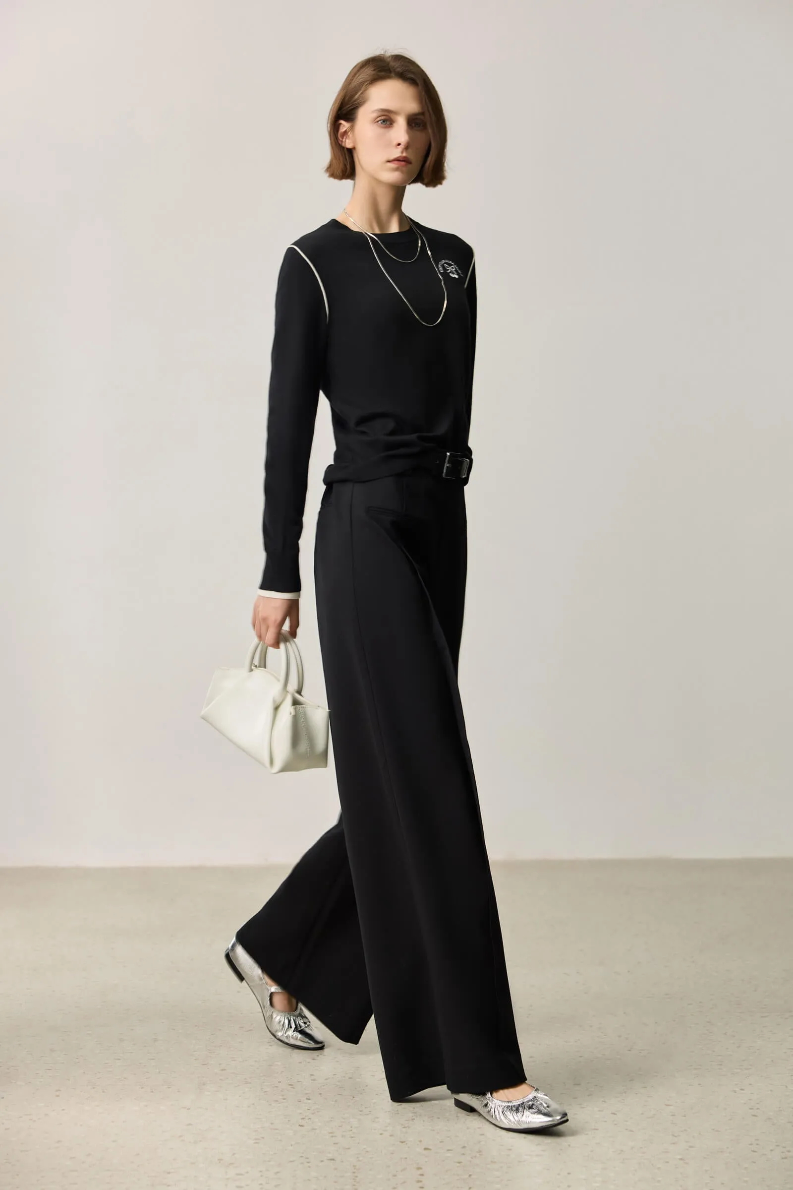 LILY Statement High-Waisted Wide-Leg Pants