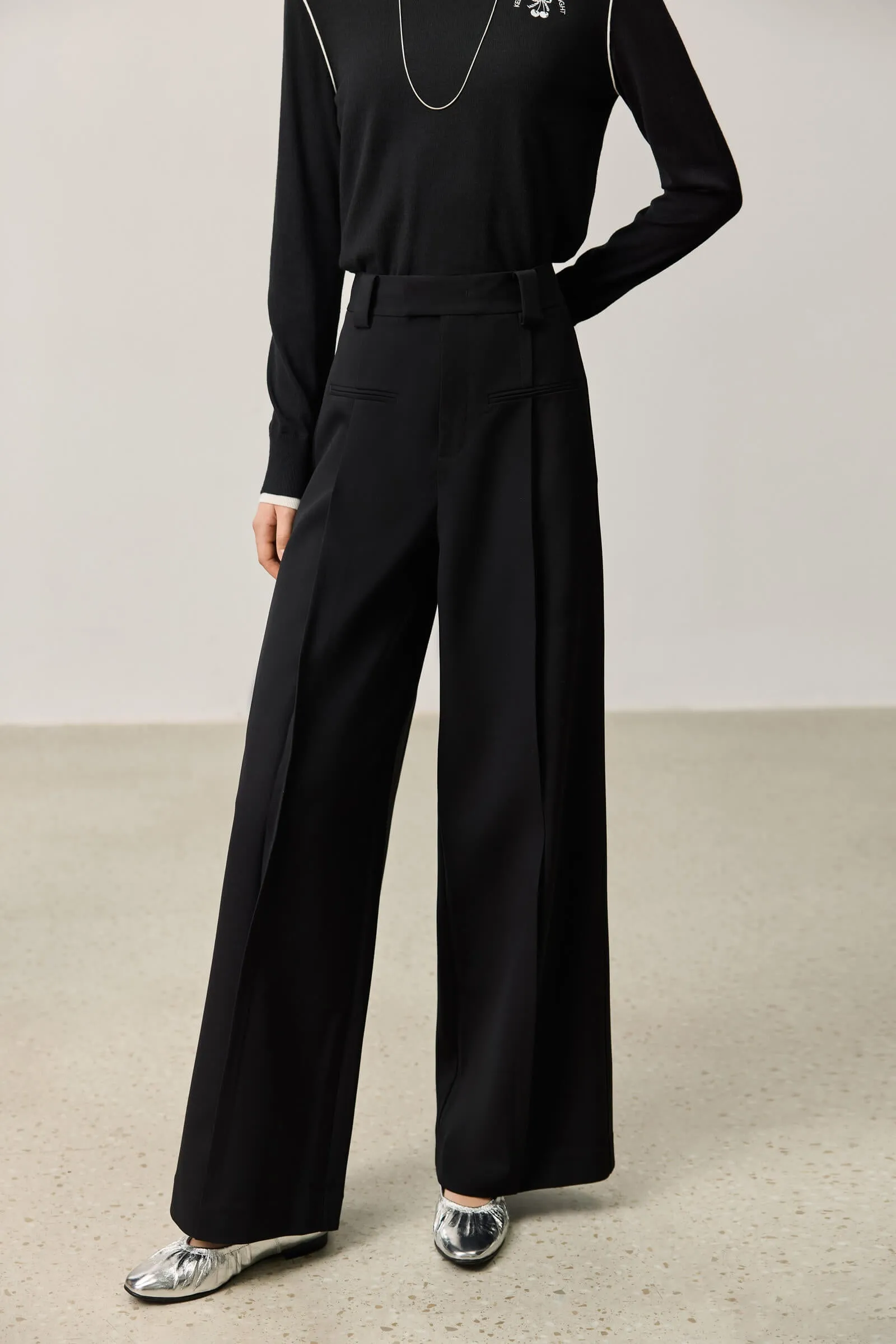 LILY Statement High-Waisted Wide-Leg Pants