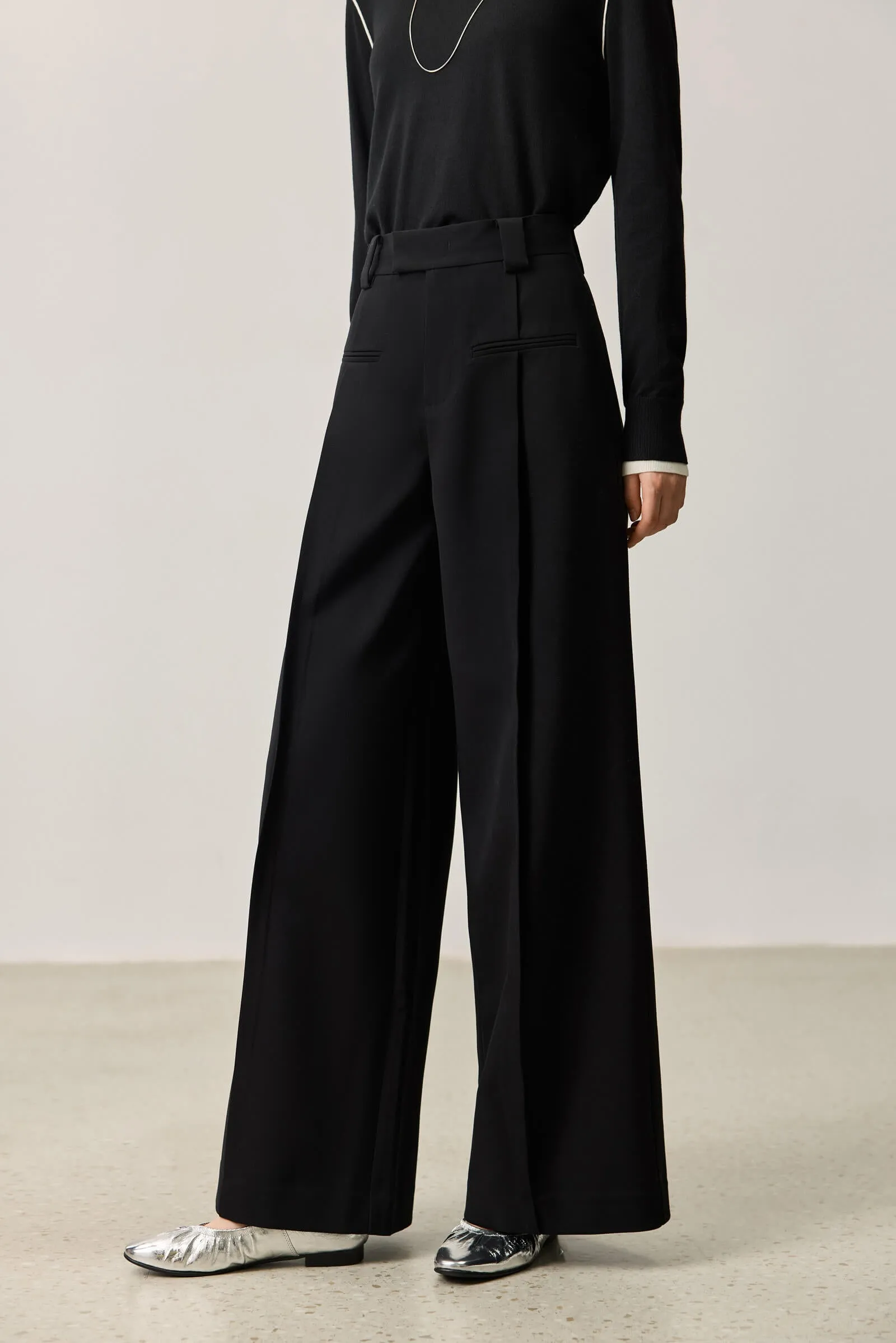 LILY Statement High-Waisted Wide-Leg Pants