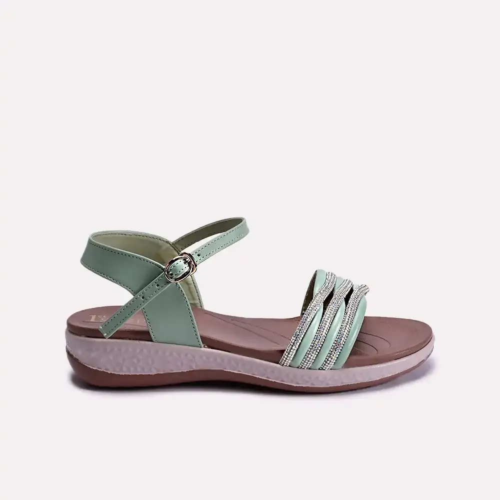 Madeline Light Green Fancy Sandals 0421068