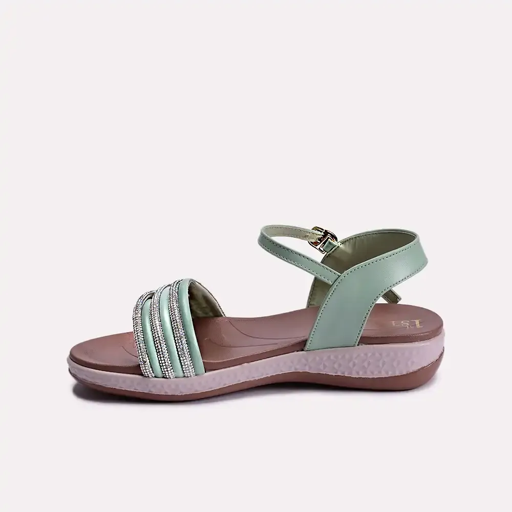 Madeline Light Green Fancy Sandals 0421068
