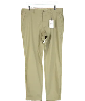 MANGO Green Slim Fit Lyocell Pants W34
