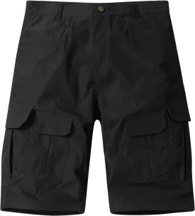 Men's Shorts Cargo Tactical Outdoor Rip Stop Flat Front Shorts Multi Pockets Work Hiking Fishing Men's, M-3XL