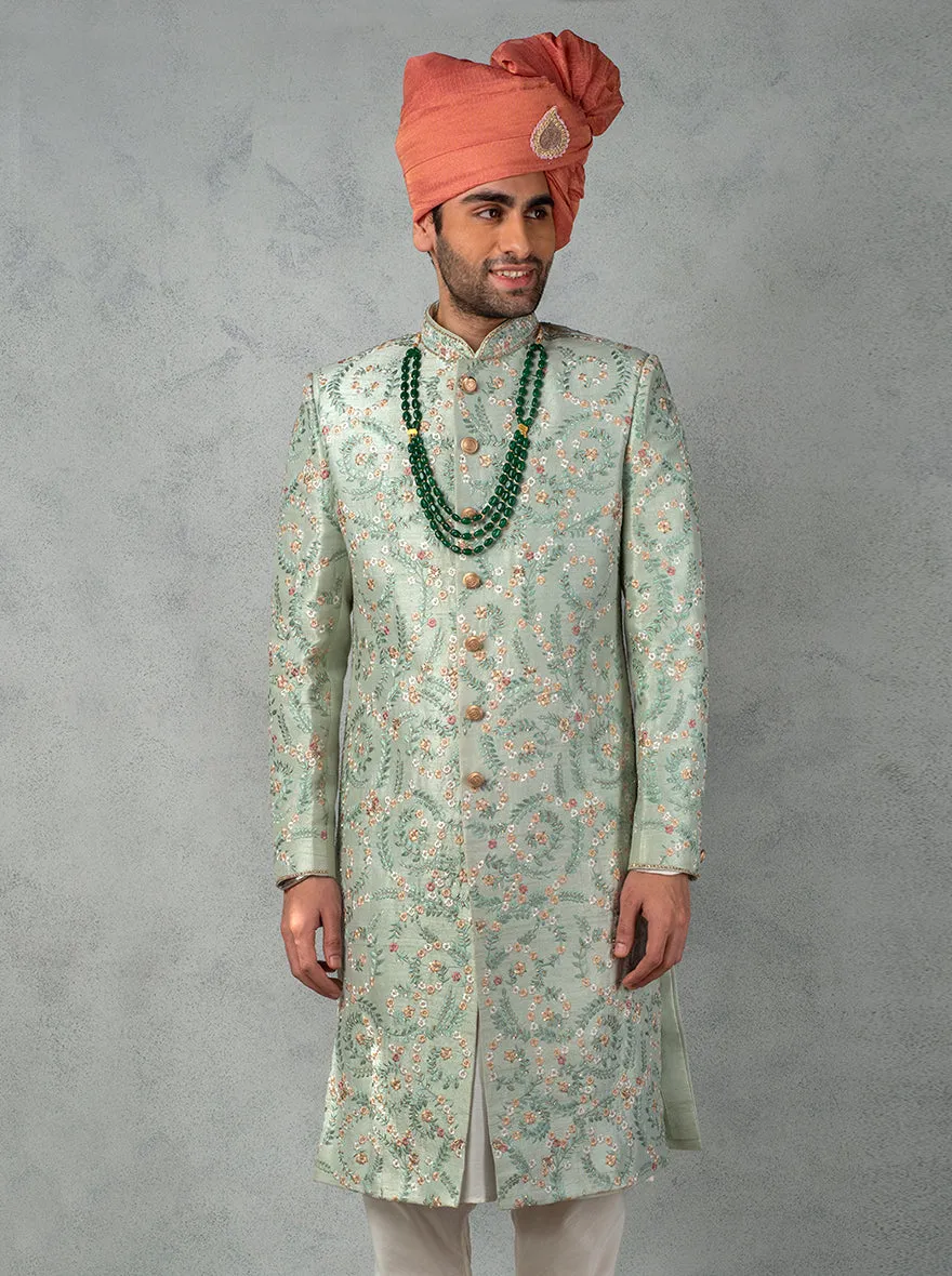 Mint Green Sherwani | TULA