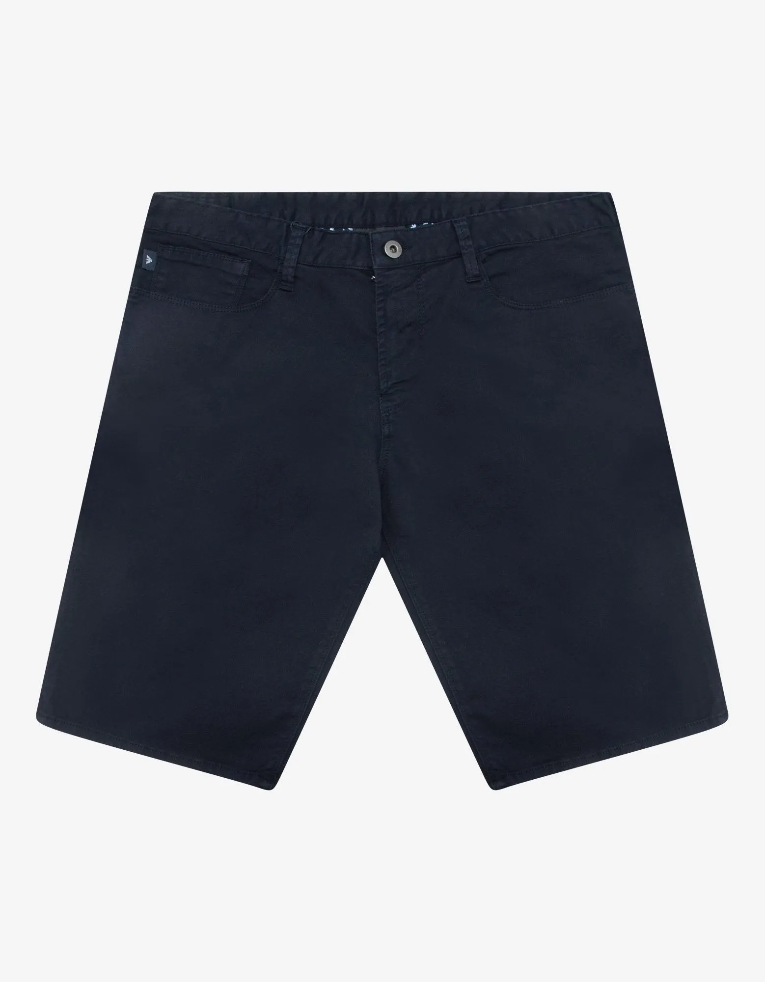Navy Blue Denim Bermuda Shorts -