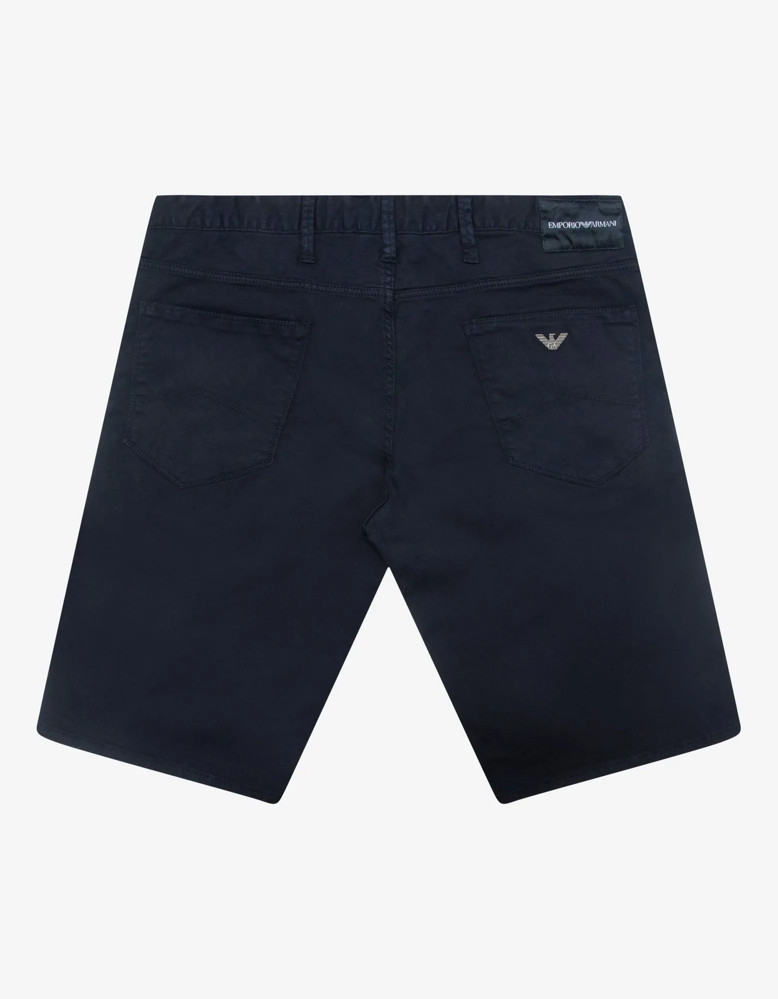 Navy Blue Denim Bermuda Shorts -