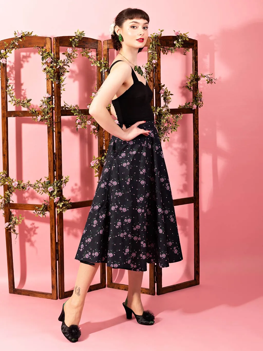 Needlepoint Adjustable 1950s Circle Skirt