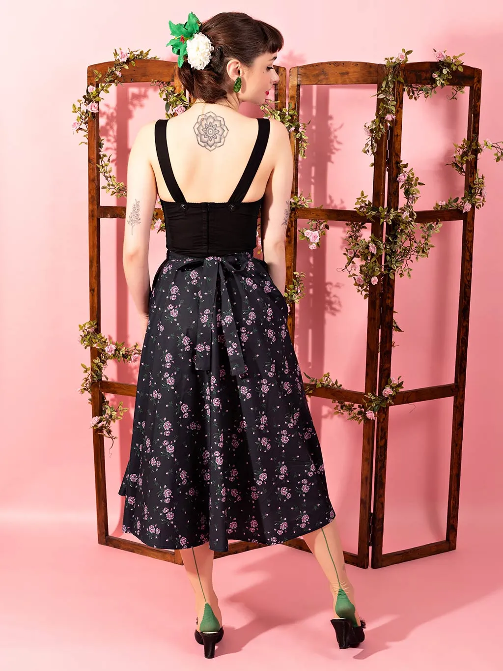Needlepoint Adjustable 1950s Circle Skirt