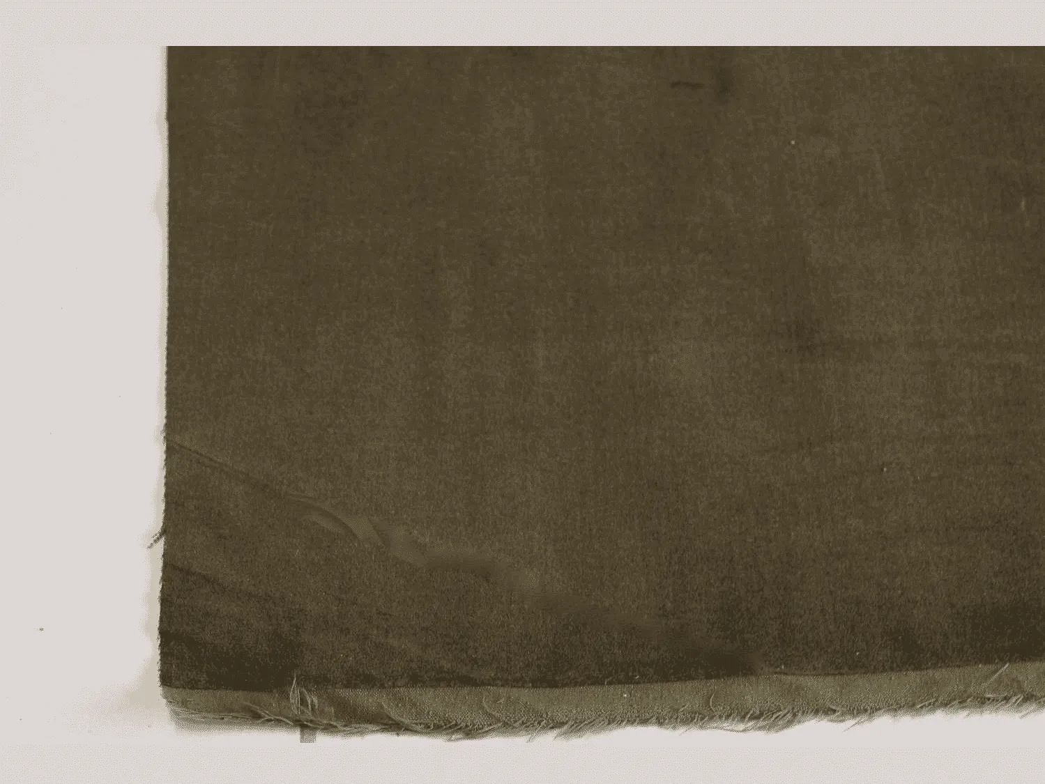 OLIVE GREEN - Cotton  Crafting / Dressmaking Velvet / Velveteen Fabric - Lightweight