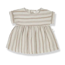 OMF Josephin Biscotto Linen Striped Dress