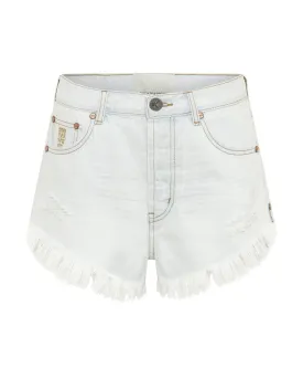 Outlaws Mid Waist Denim Shorts Bel Air Blue