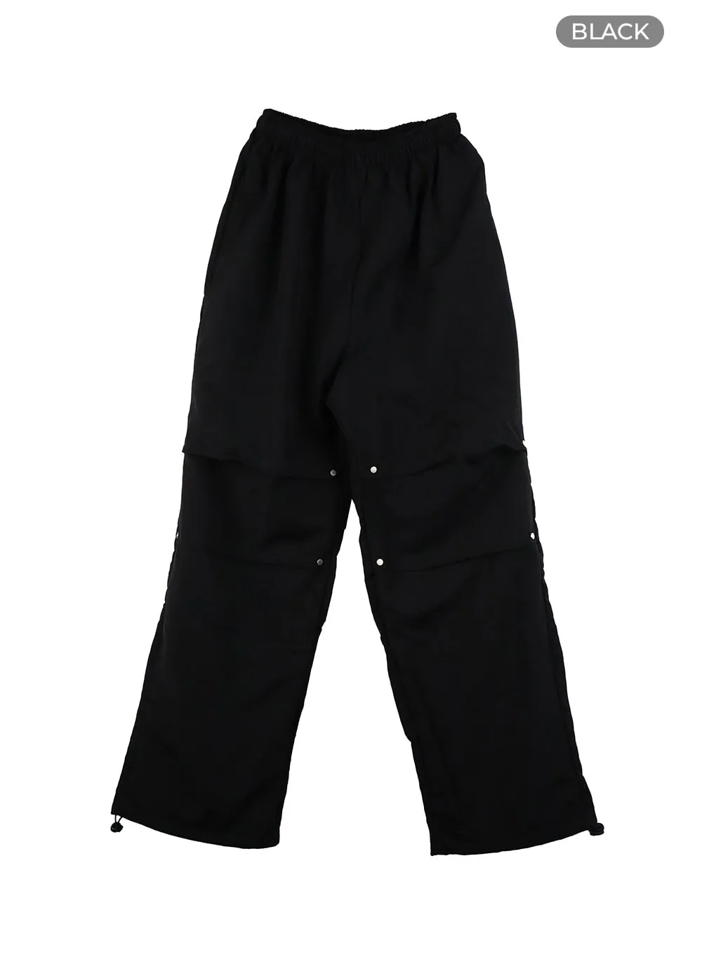 Pintuck Nylon Wide Leg Pants OY408