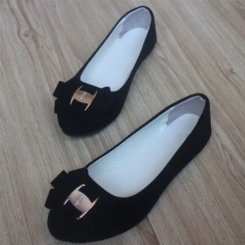 Plardin 2019 Fashion Flock Women's Flats For New Summer Slip-On Round Toe Casual Flat Shoes Basic ballet Shoes Woman Size Plus