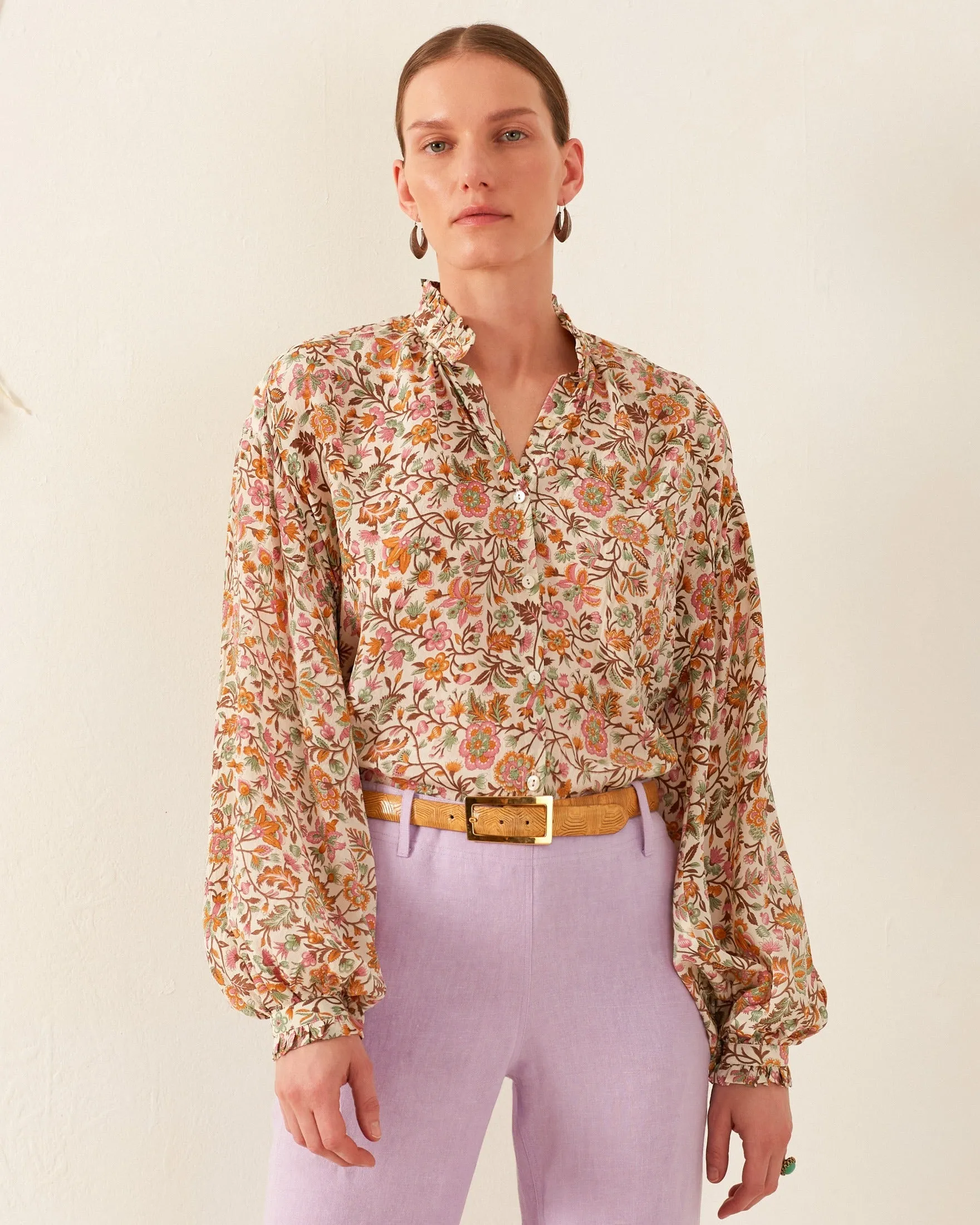Poet Garden Party Silk Blouse