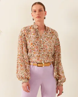 Poet Garden Party Silk Blouse